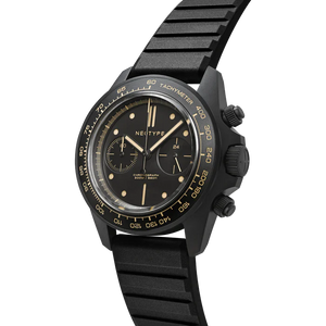LM02 Type C PVD Zwart - Zwarte wijzerplaat + Oud Radium