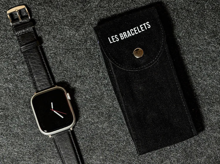 Apple Watch-band van glad leer
