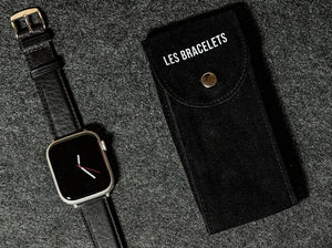 Apple Watch-band van glad leer