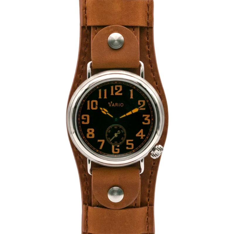 Vario 1918 Trench Zwarte Wijzerplaat Oranje Lume 