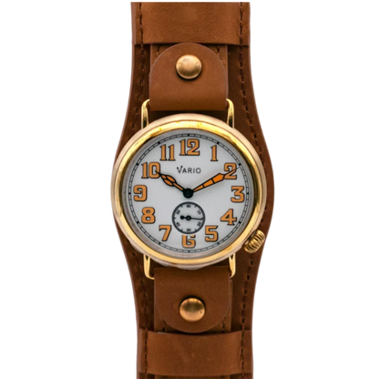 Vario 1918 Trench Witte Wijzerplaat Oranje Lume 