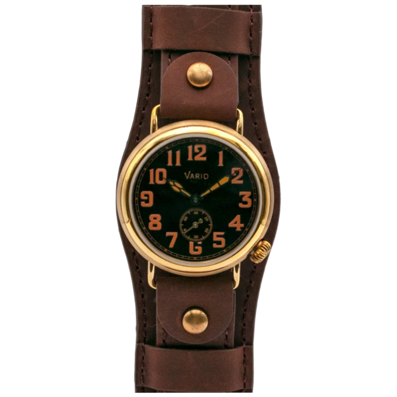 Vario 1918 Trench Zwarte Wijzerplaat Oranje Lume 