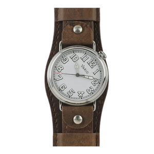 Vario 1918 Pilot horloge met witte wijzerplaat en witte lume