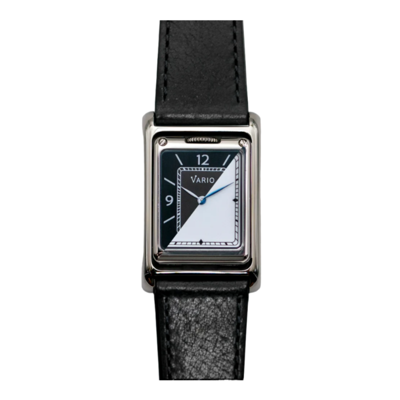 Vario VERSA Reversible Dual Time Gunmetal-White Horloge
