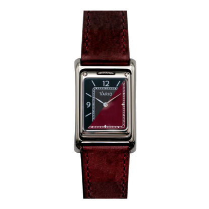 Vario VERSA Reversible Dual Time Gunmetal-Red Horloge