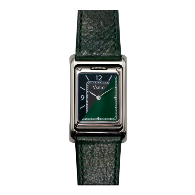 Vario VERSA Reversible Dual Time Gunmetal-Green Horloge