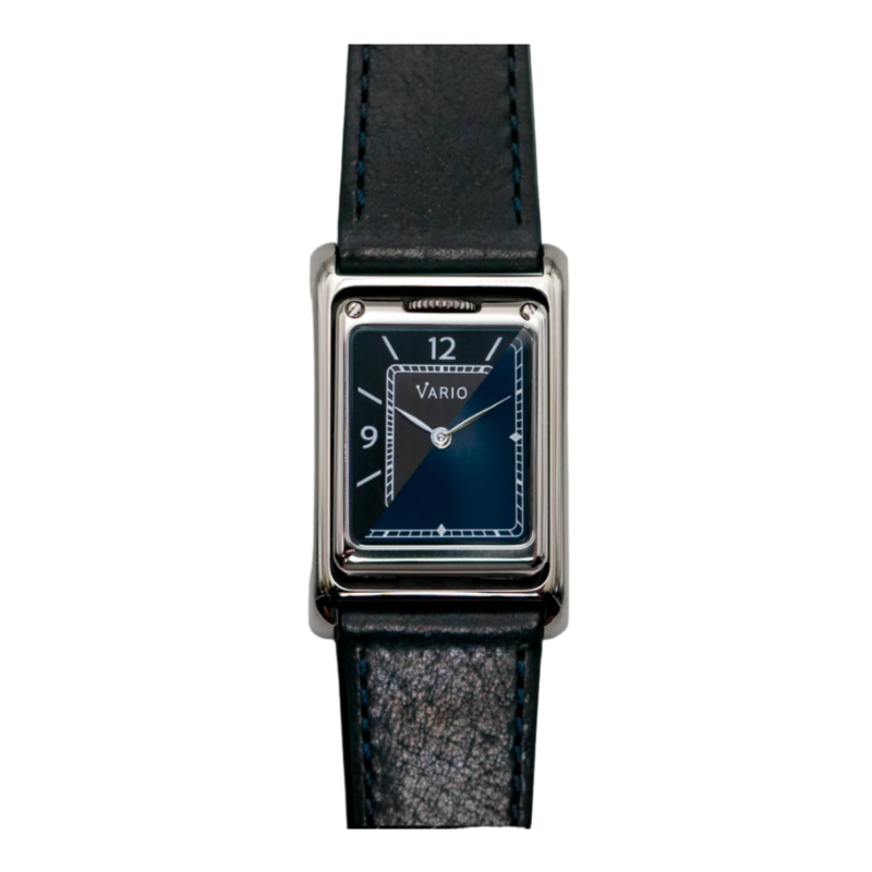 Vario VERSA Reversible Dual Time Gunmetal-Blue Horloge