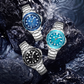 Ocean Series 200m Metallic Gradient Dial Calendar Dive Watch 39mm