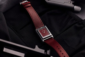 Vario VERSA Reversible Dual Time Gunmetal-Red Horloge
