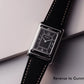 VARIO VERSA REVERSIBLE DUAL TIME EASTERN ARABIC GUNMETAL GREEN ENAMEL WATCH