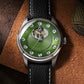 OLTO-8 Chrono Gate Olive Green - Middle Eastern Numerals in Titanium