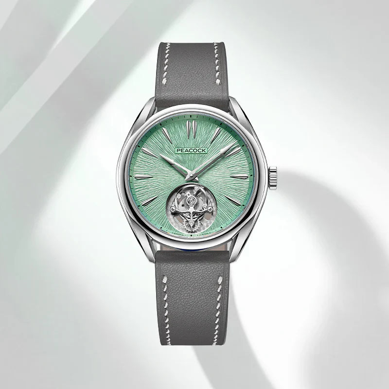 Peacock Divine Craft Hand-Made Micro-Engraved Ultra-Thin Tourbillon Watch