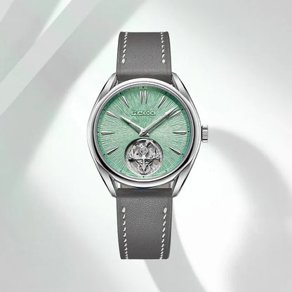 Peacock Divine Craft Hand-Made Micro-Engraved Ultra-Thin Tourbillon Watch