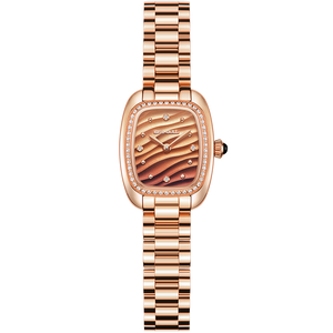 Ladies Series Wave-textured Dial Diamond-set Case Lady's Watch 30mm
