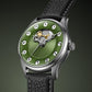 OLTO-8 Chrono Gate Olive Green - Middle Eastern Numerals in Titanium