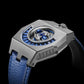 Blauwe runderleren band voor MANTA-X