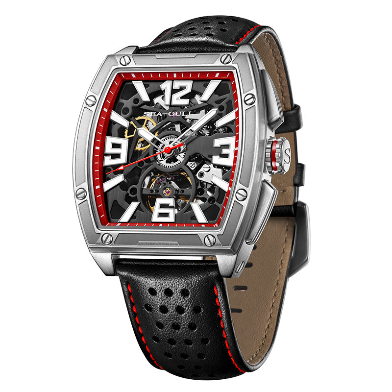 CN Racing Team Collaboration Tonneau Shape Skeleton Watch 42mm