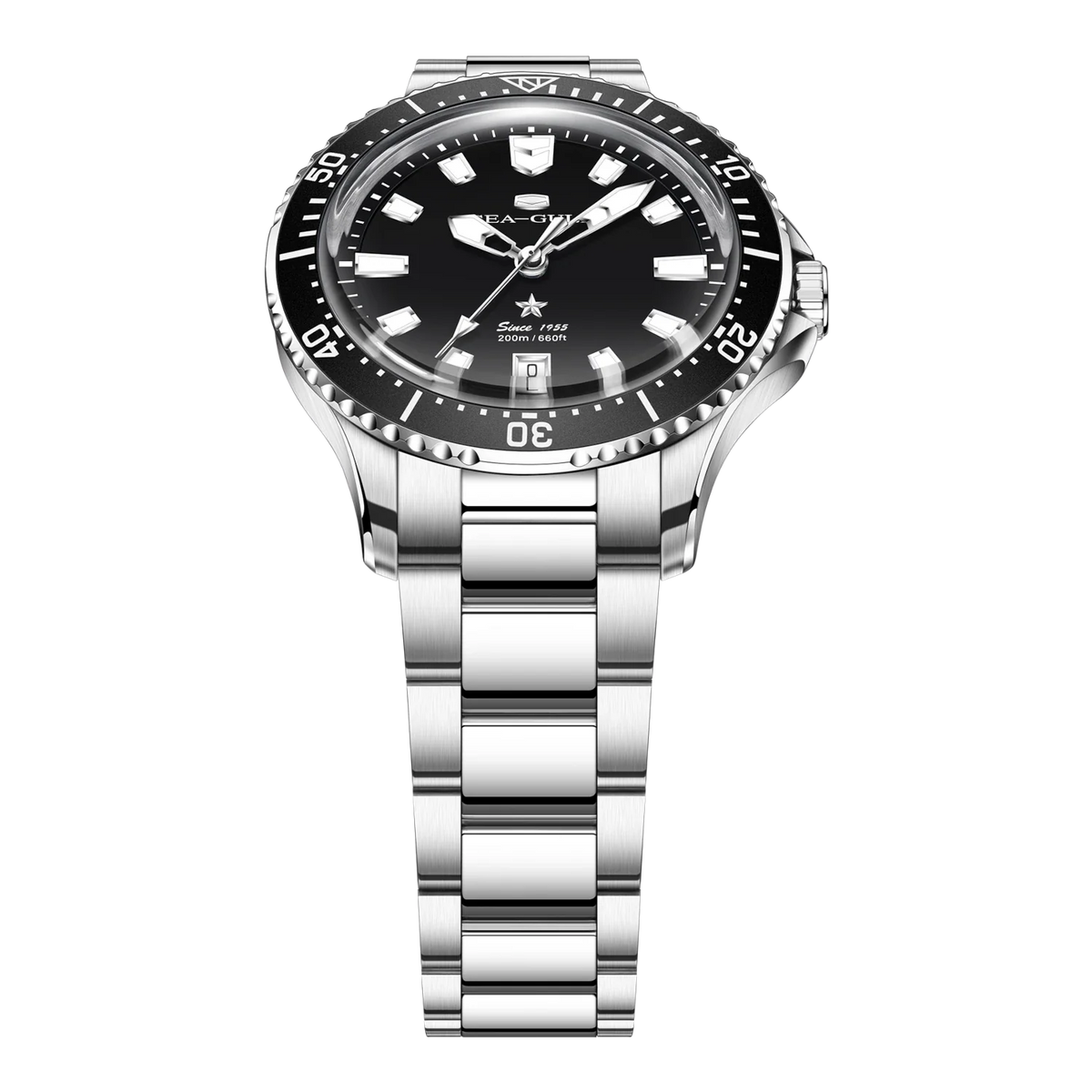 Ocean Series 200m Metallic Gradient Dial Calendar Dive Watch 39mm