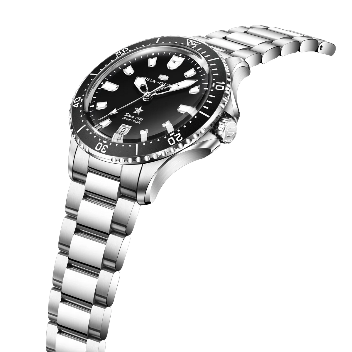 Ocean Series 200m Metallic Gradient Dial Calendar Dive Watch 39mm