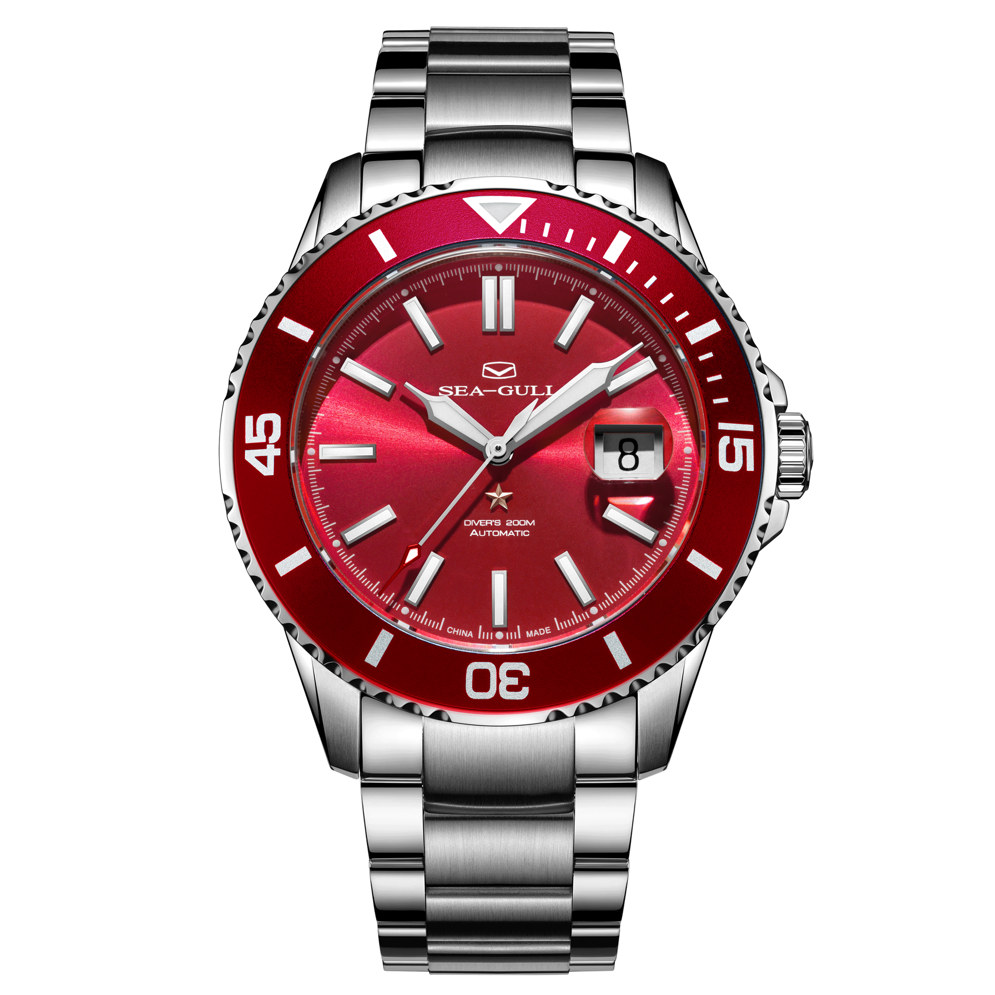 Ocean Series 200m Waterproof Engraved Caseback Diving Watch 44mm