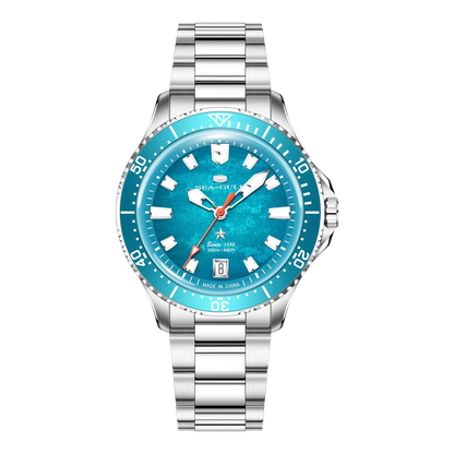 Ocean Series 200m Metallic Gradient Dial Calendar Dive Watch 39mm