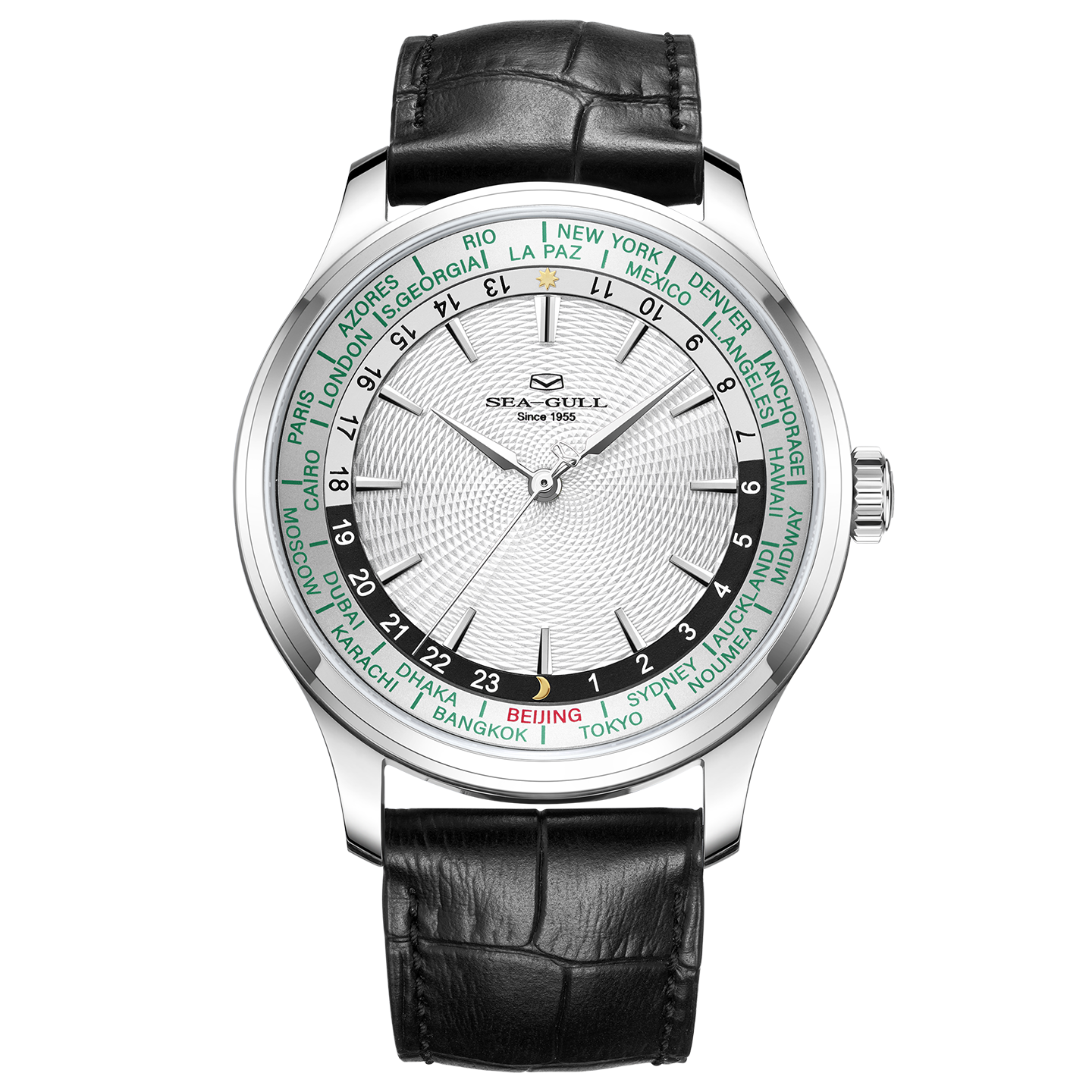 Extraordinary Series World Time Day Night Display GMT Watch 41mm