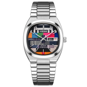 TV Dial Day-date Calendar Tonneau Vintage Watch 36mm