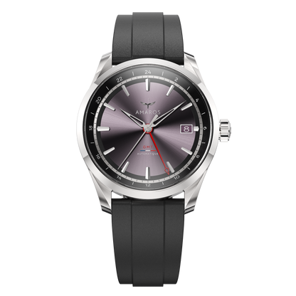 L'Odyssée - Automatic GMT Watch - Gris Lilas