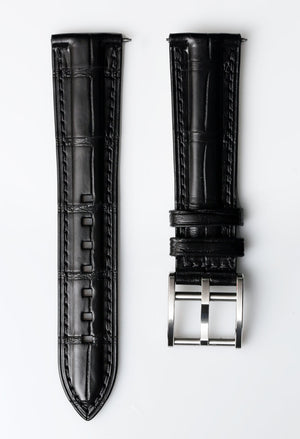 Behrens zwarte Alli-gator leren band Inventor collectie