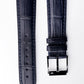 Behrens Alli-gator leren band blauw klassieke collectie