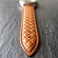 Diamanten gewatteerde cognac leren armband