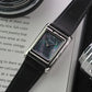 Vario VERSA Reversible Dual Time Zilver-Zwart Parelmoer Horloge