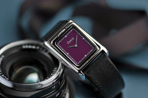 Vario VERSA Reversible Dual Time Gunmetal-Purple Horloge