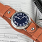 Vario 1918 Pilot horloge met blauwe wijzerplaat en witte lume