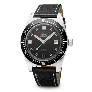 Eza 20mm zwarte gemarmerde leren band