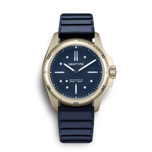 LM01 Type D staal PVD goud en blauwe wijzerplaat