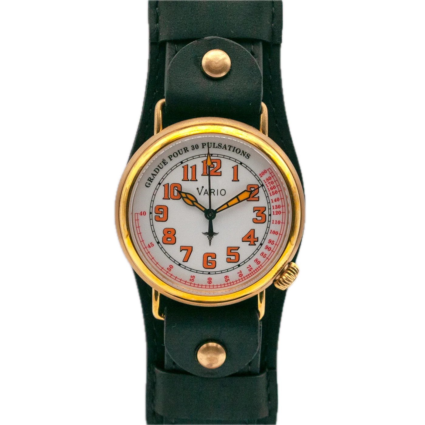 Vario 1918 Medic Brass Witte Wijzerplaat Oranje Lume 