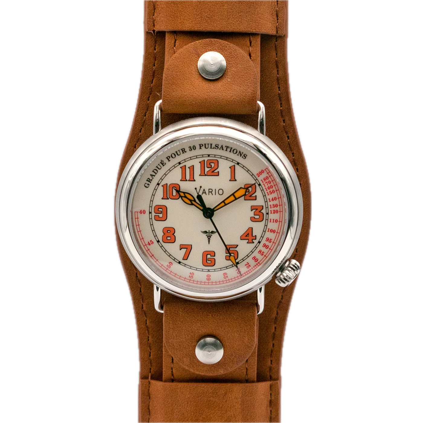 Vario 1918 Medic Witte Wijzerplaat Oranje Lume 
