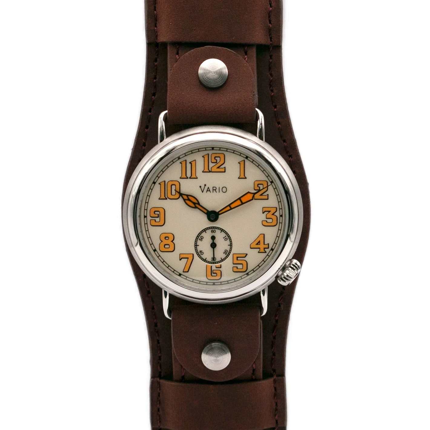 Vario 1918 Trench avec cadran crème et orange luminescent