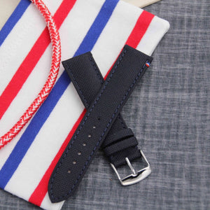 PORT LOUIS donkerblauwe canvas horlogeband
