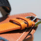 LANCIEUX bruine leren horlogeband 