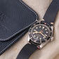BREST marineblauwe leren horlogeband 