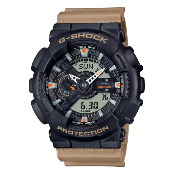 Capsulehorloge met tweekleurige utilitykleuren GA-110TU-1A5ER
