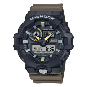 Capsulehorloge met tweekleurige utilitykleuren GA-710TU-1A3ER