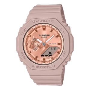 S-serie horloge met roze gouden metalen wijzerplaat GMA-S2100MD-4AER 