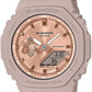 S-serie horloge met roze gouden metalen wijzerplaat GMA-S2100MD-4AER 
