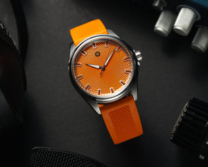 Omnis LUNA x Flyback Edition - Geguillocheerde wijzerplaat