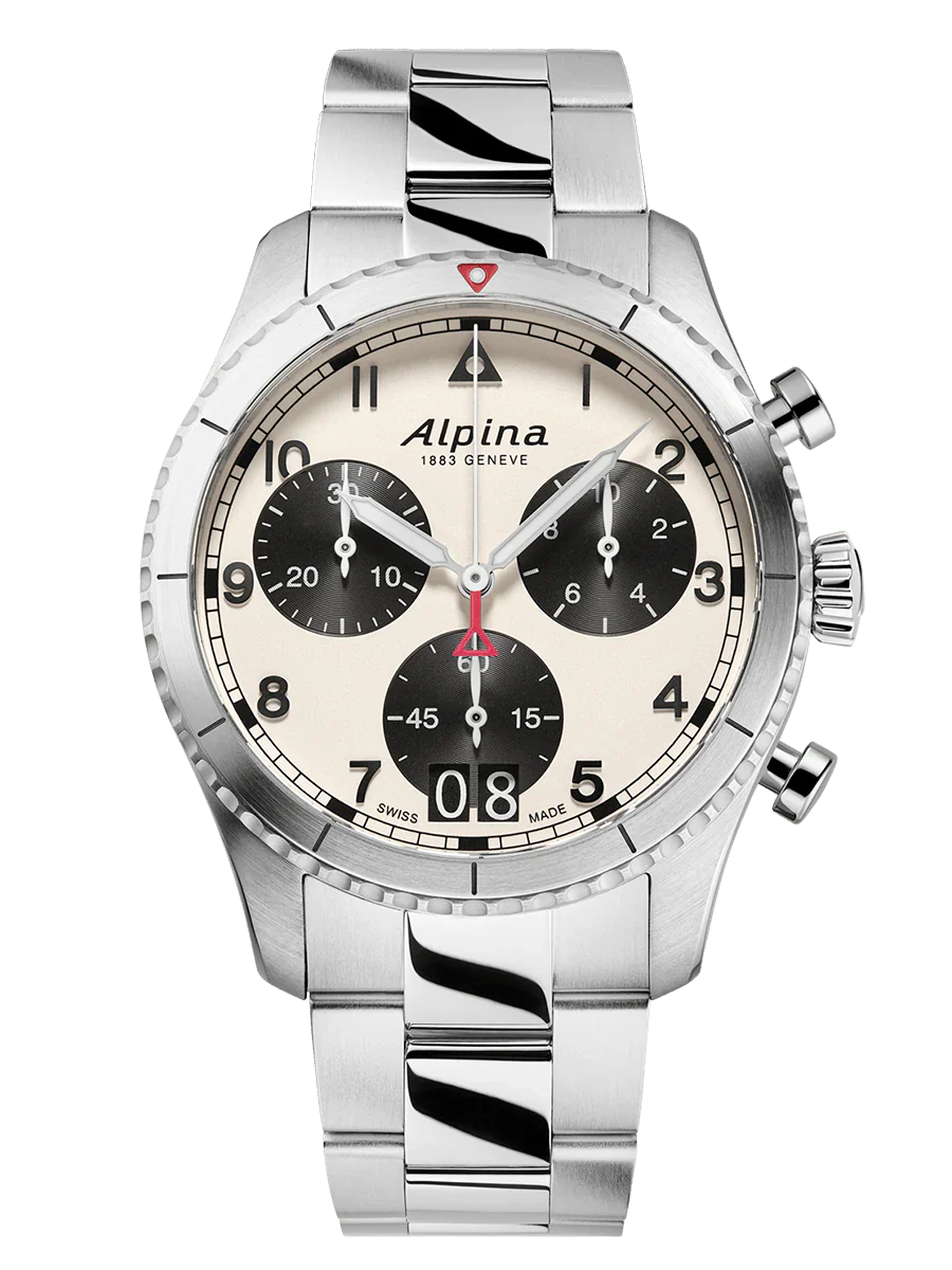 Alpina STARTIMER Pilot Quartz Chronograaf Grote Datum 41mm