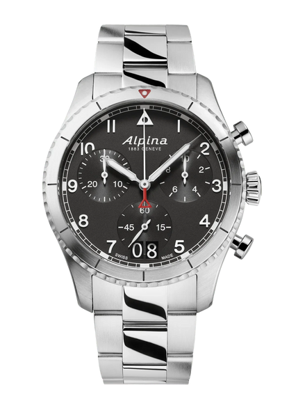 Alpina STARTIMER Pilot Quartz Chronograaf Grote Datum 41mm
