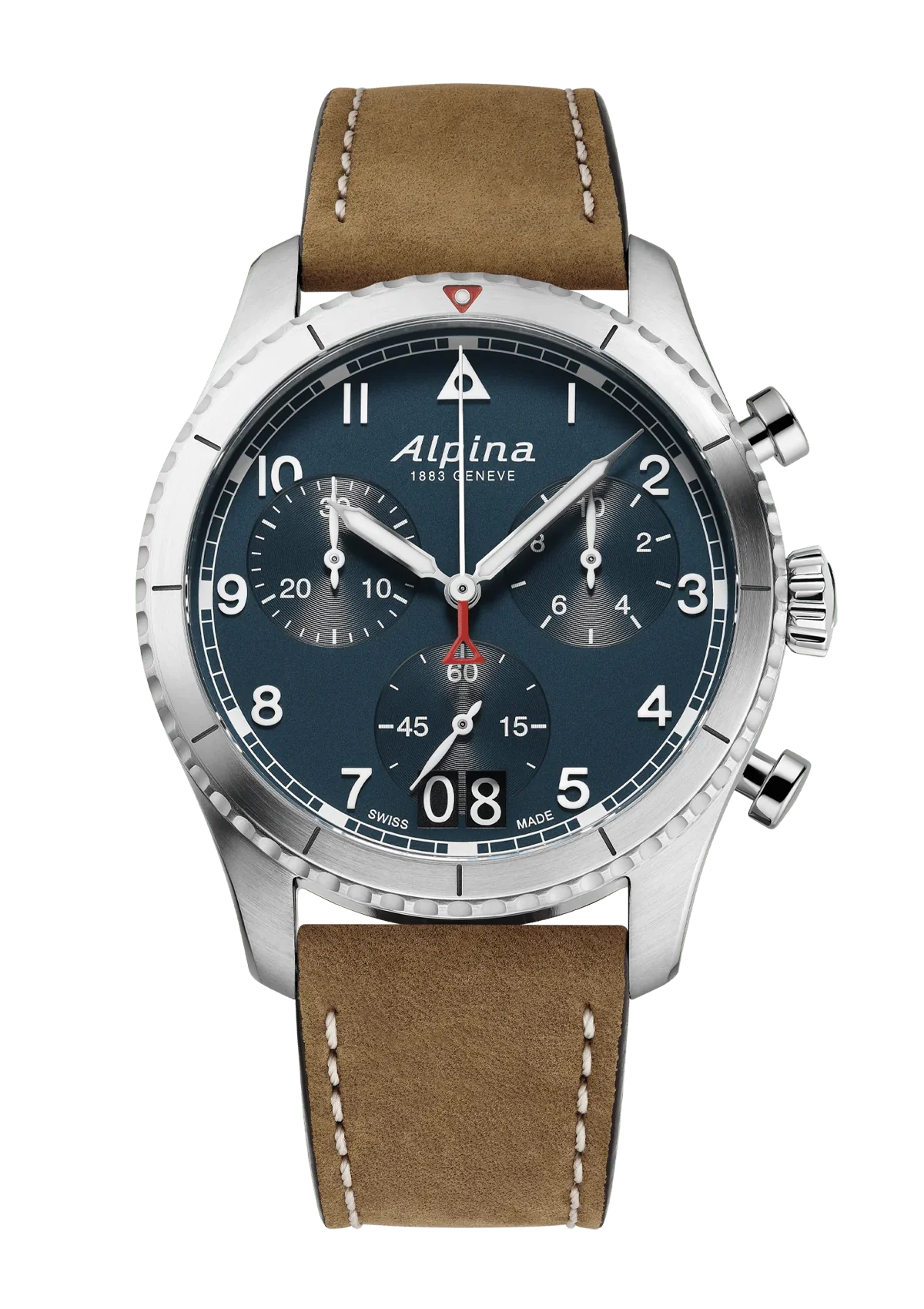 Alpina STARTIMER Pilot Quartz Chronograaf Grote Datum 41mm